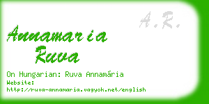 annamaria ruva business card